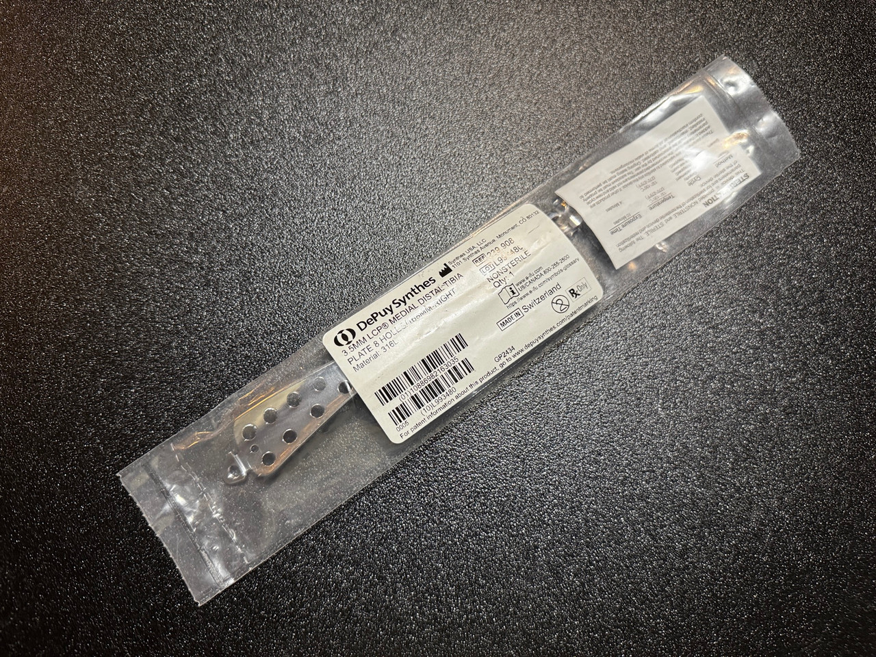 Photo of Synthes 239.908 3.5mm LCP Medial Distal Tibia Plate, 8H, Right, 168mm