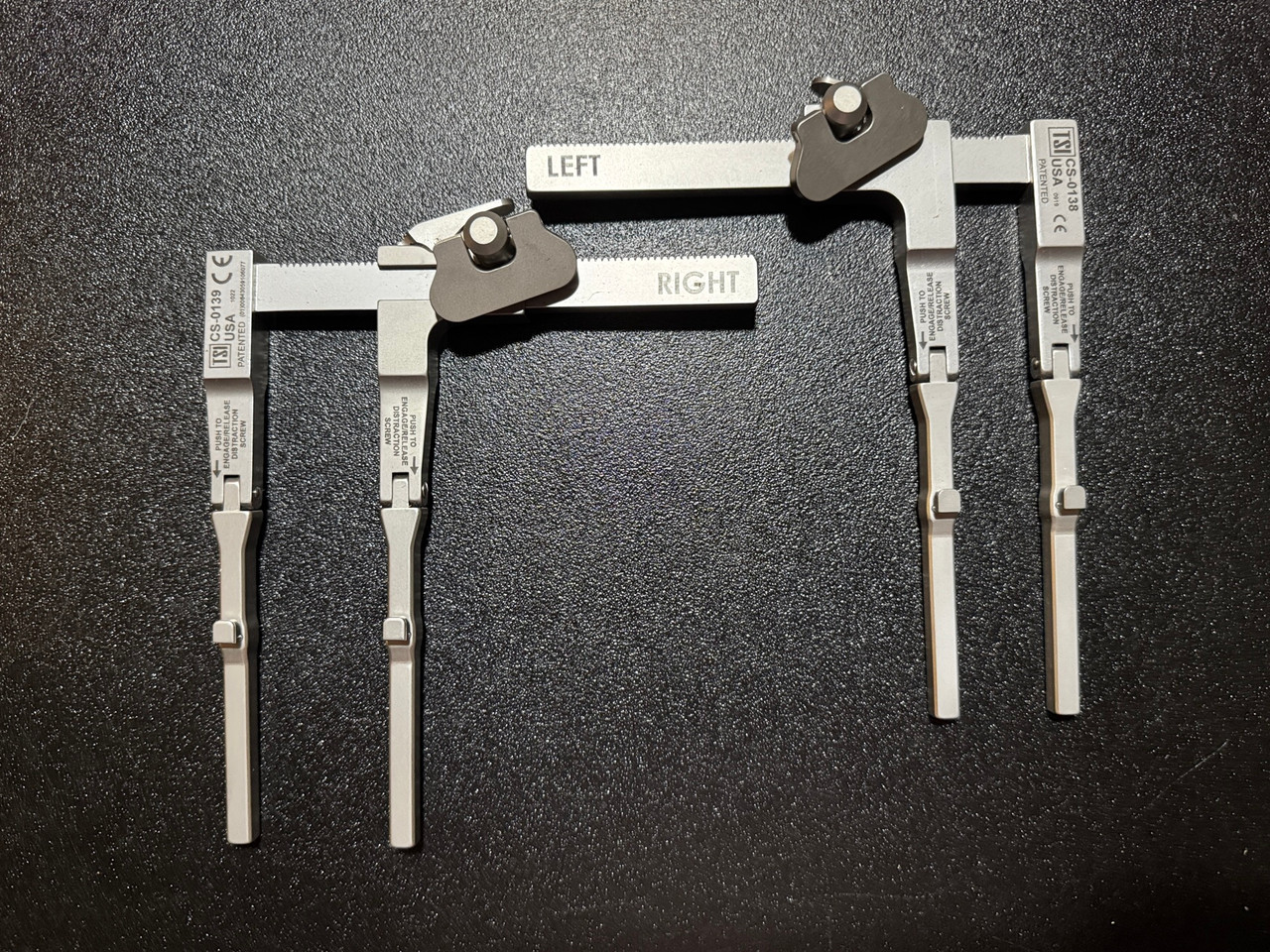 Distractor frames photo of Tedan TSI CS-1400 Phantom TL Conical Anterior Cervical Retractor Set