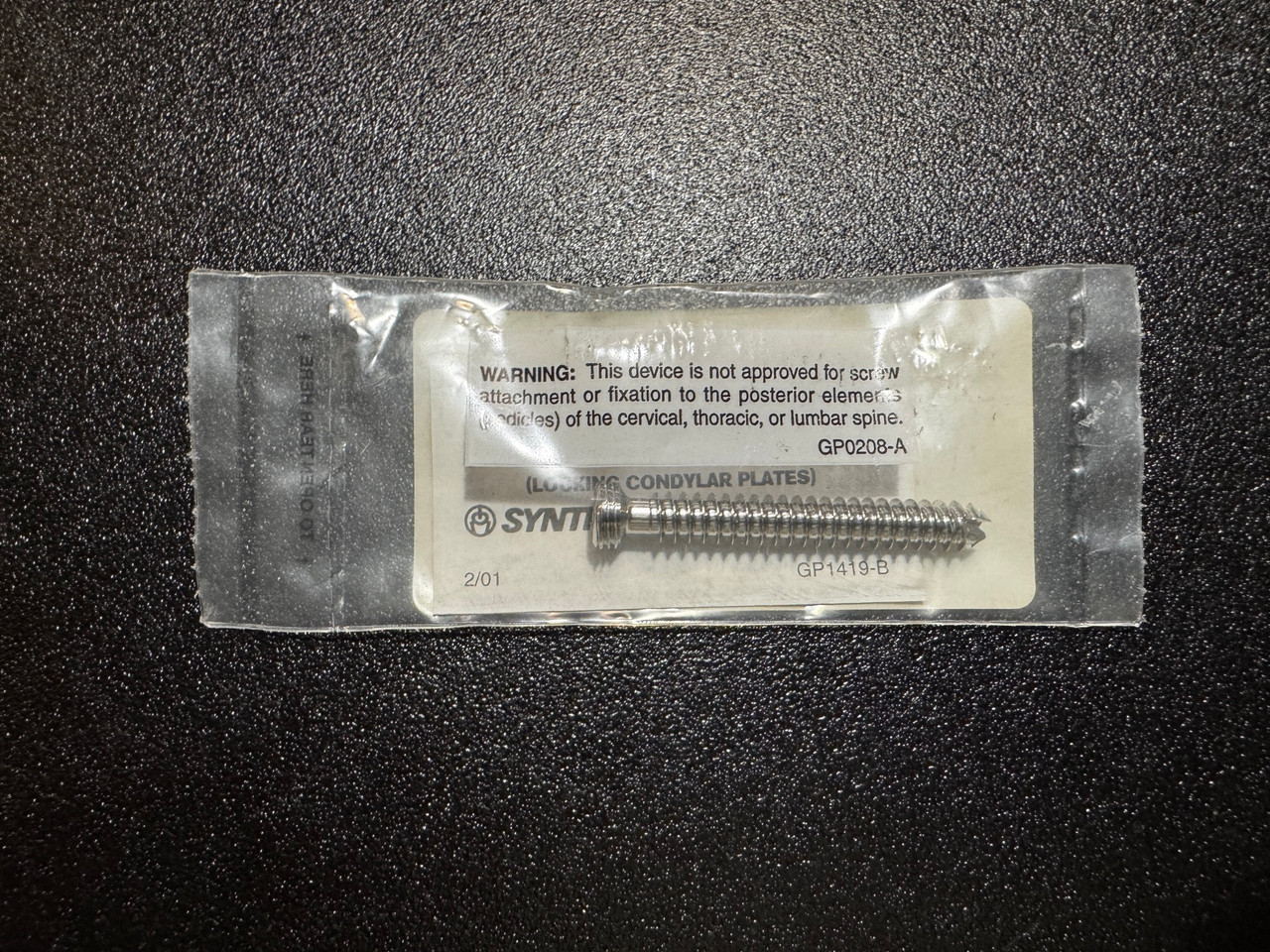 Screw photo of Synthes 02.207.055 7.3mm Cannulated Locking Screw 55mm