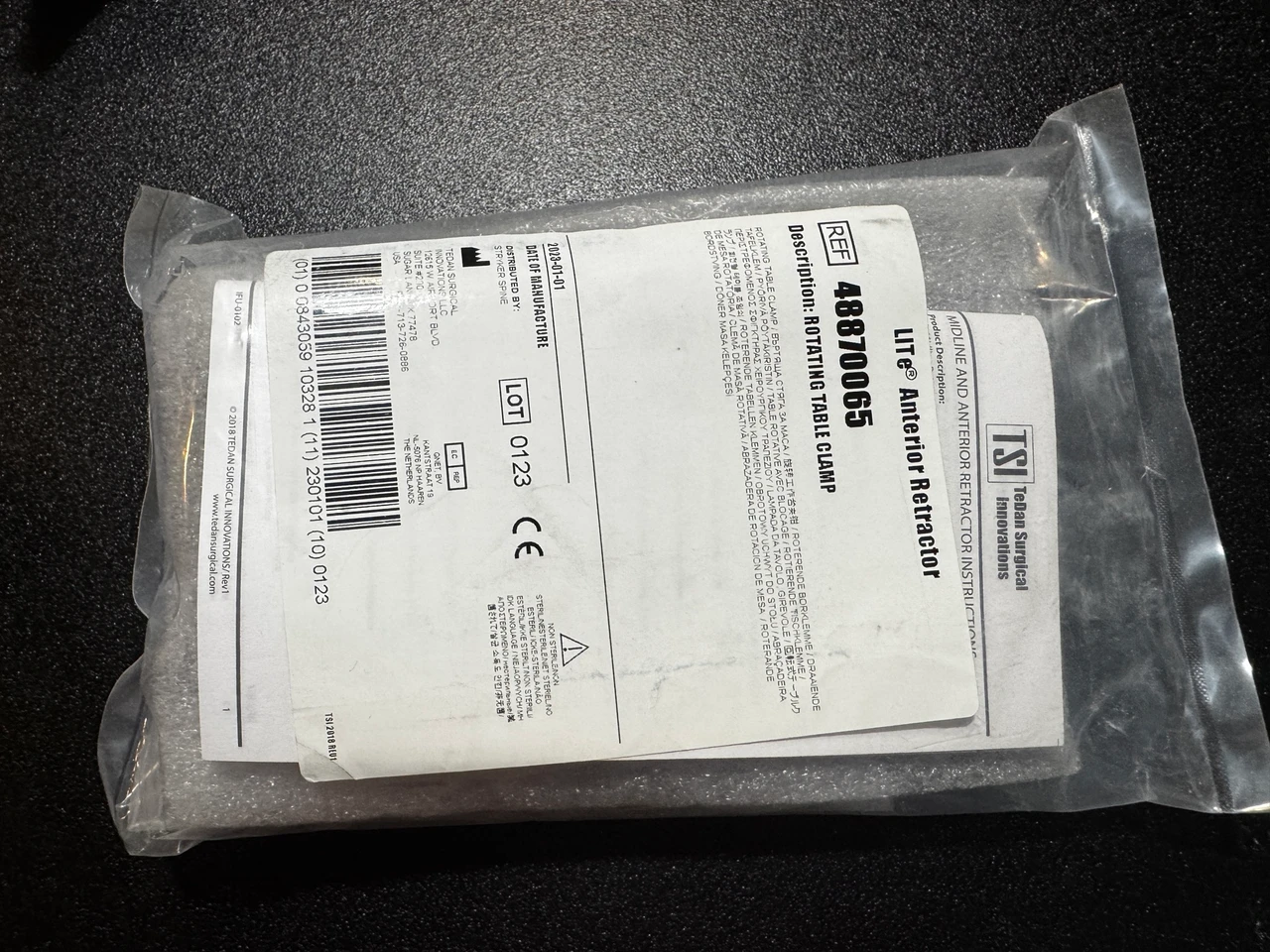 Label photo of Tedan TSI ML-0060 Phantom TL Angled Articulating Arm & Table Clamp