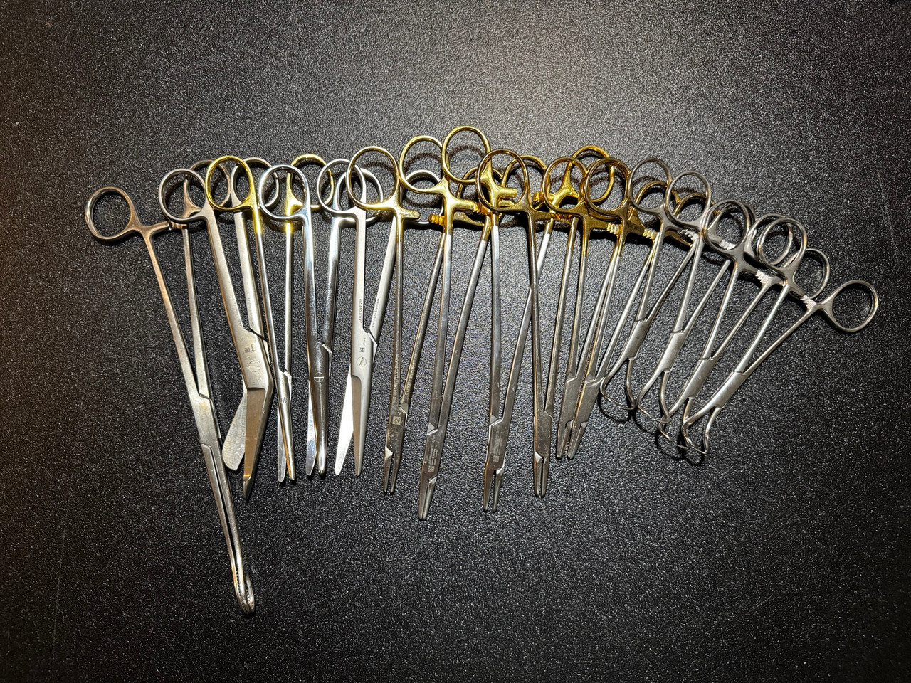 Scissors and needle holder photo of Jarit 285-00S1 Full Laminectomy & Spinal Instrument Set