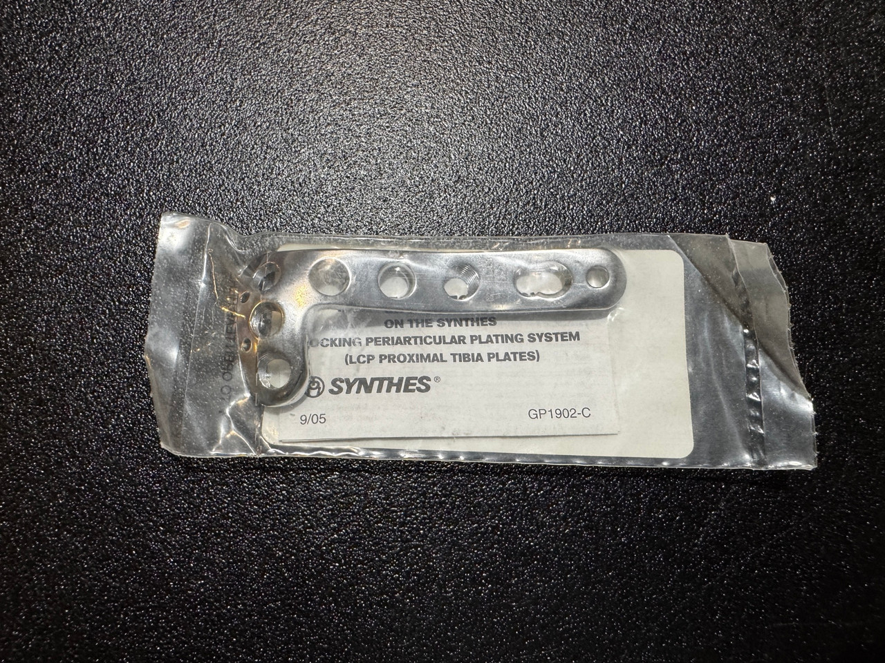 Plate photo of Synthes 240.036 4.5mm LCP Proximal Tibia Plate, 4H, Right, 82mm