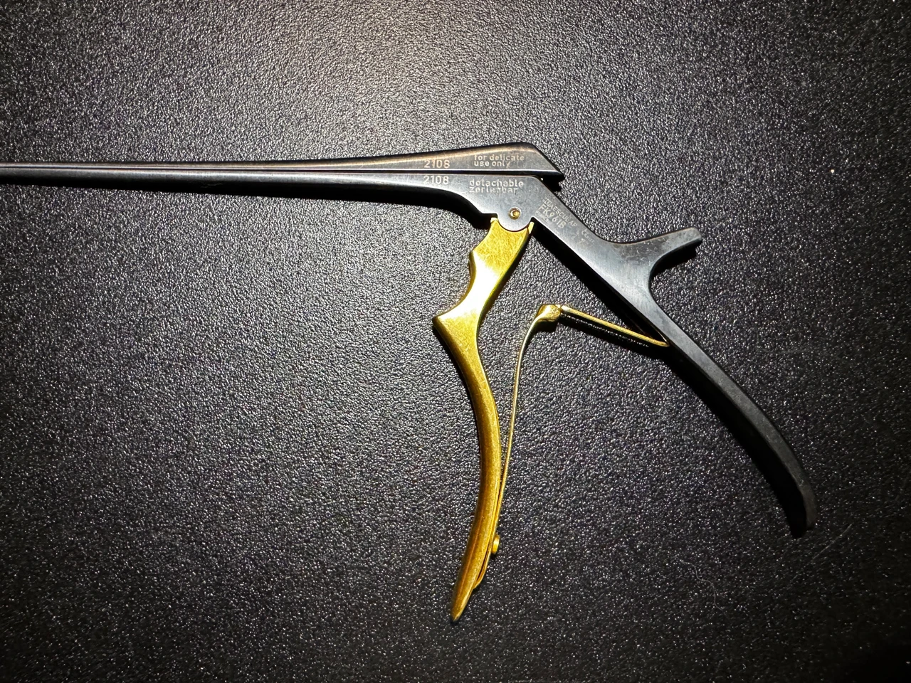 Handle photo of Aesculap FK961B Detachable Noir Kerrison Punch, 1mm, 40° Up, 8"