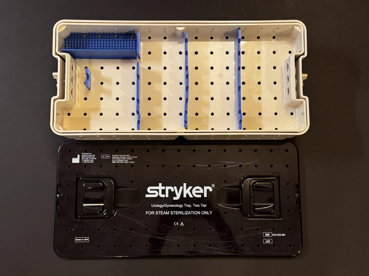 Open photo of Stryker 233-032-881 Urology/ Gynecology Sterilization Tray, Two Tier