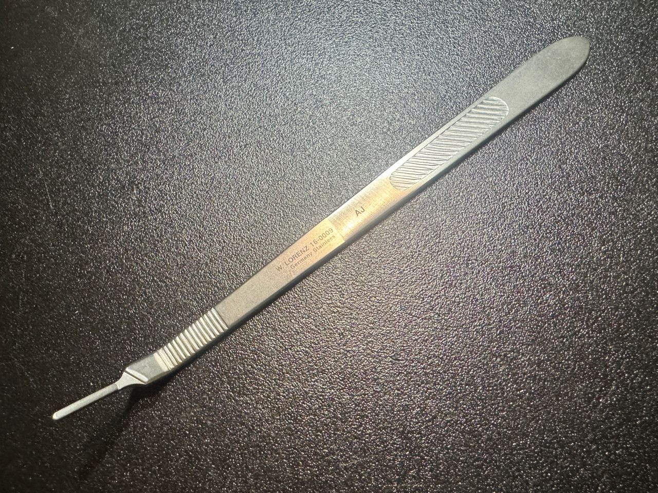 Photo of W. Lorenz 16-0009 3L Angled Knife Scalpel Handle, 8" (NEW)