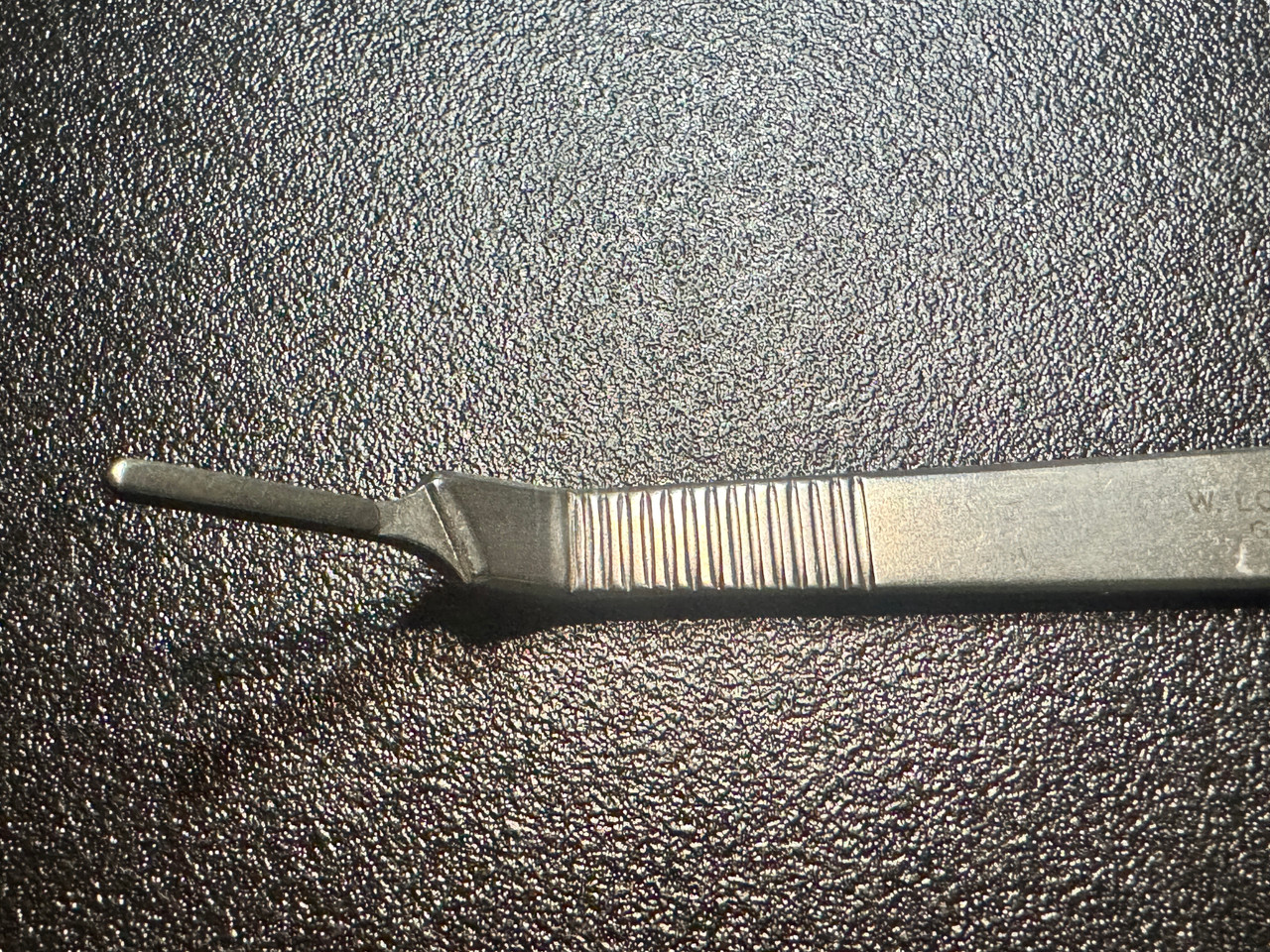 Head photo of W. Lorenz 16-0009 3L Angled Knife Scalpel Handle, 8" (NEW)