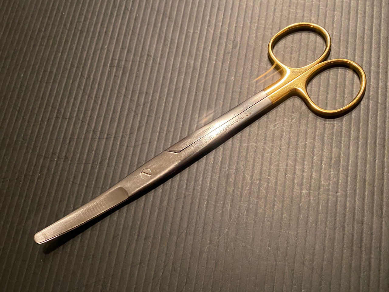 Photo of Symmetry Surgical 32-820L Mayo Scissors, Left Curve, TC, 6.75"