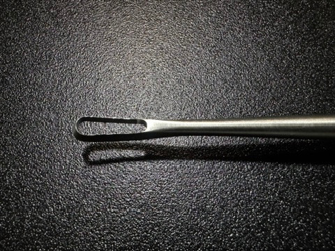 Head photo of Life Instruments 719-1508-0 O'Brien Long Handle Curette, 8mm, 15"