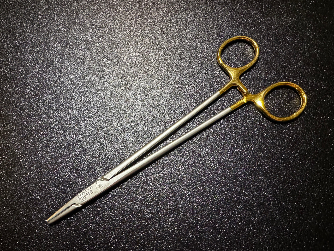 Aesculap BM066R Durogrip Mayo-Hegar Needle Holder, TC, 7.25"