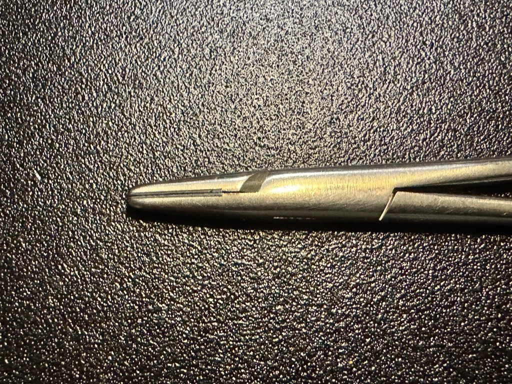 Jaw photo of V. Mueller SU16061 Vital Mayo-Hegar Needle Holder, TC, 7.25"