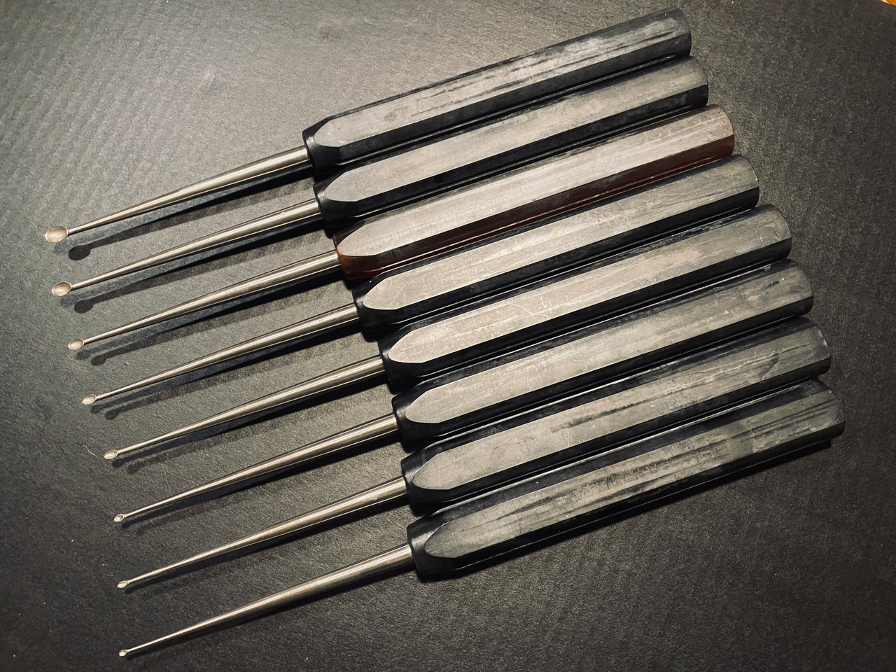 Handle photo of Life Instruments Long Handled Spinal Curette Set, STR, Size 3/0 - 5