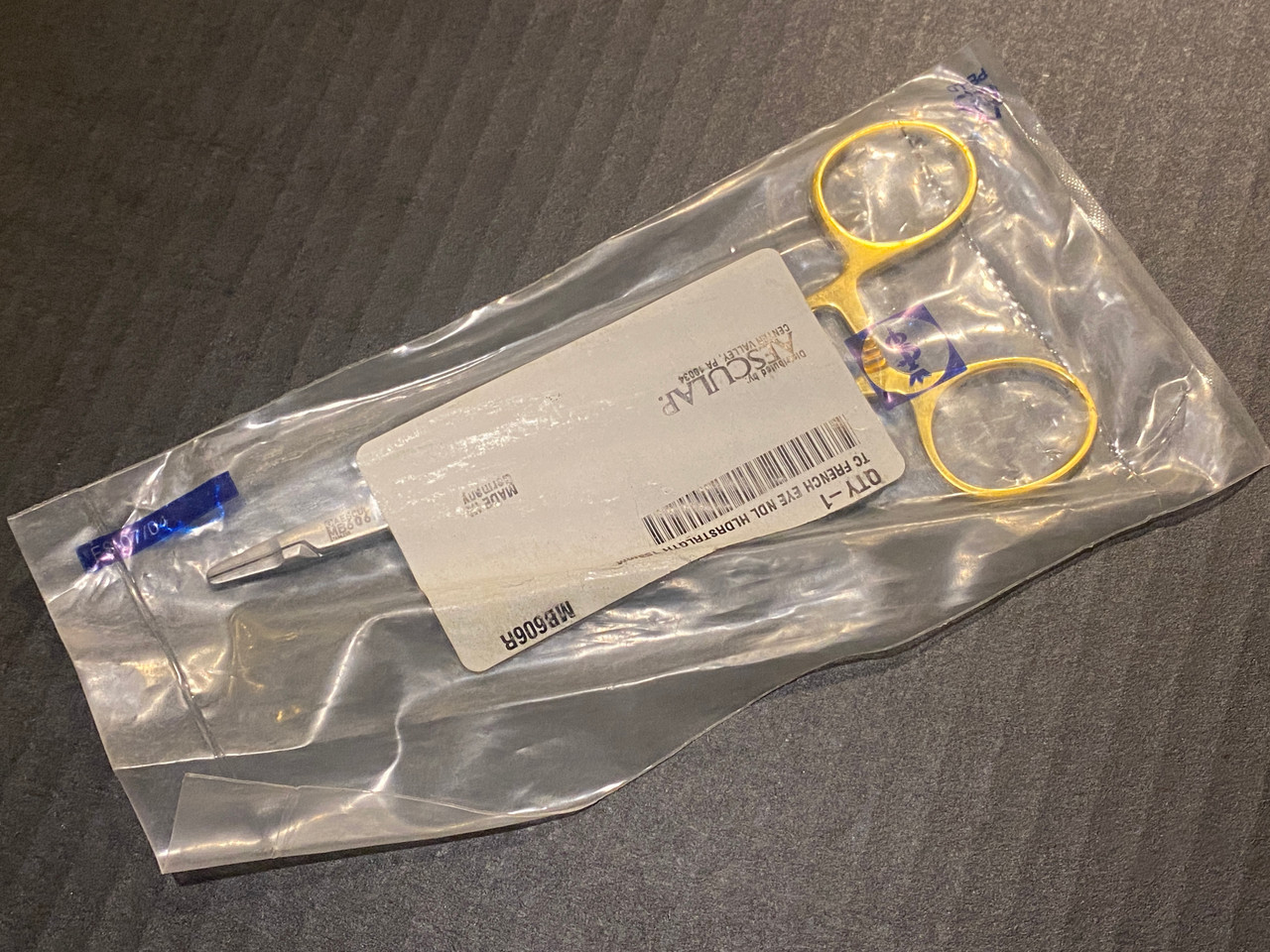 Aesculap MB606R Durogrip TC French Eye Needle Holder, 6.25