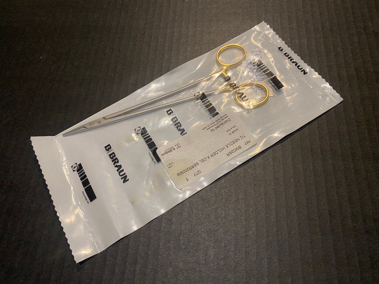 Aesculap 持針器＆ピンセット BM026R／BD157R セット Aesculap BM026R Durogrip TC Fine Needle Holder, 7 7/8