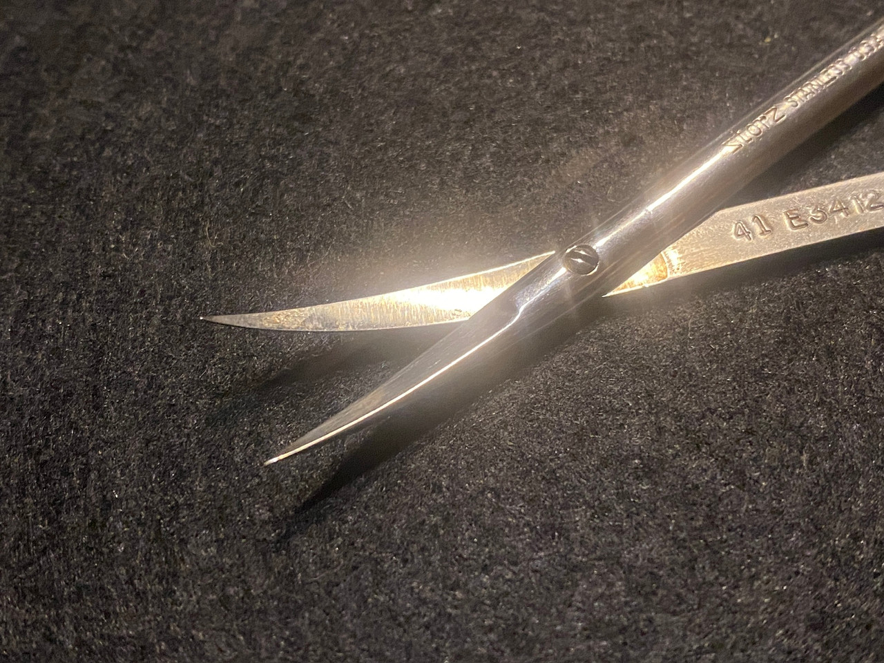 Blade photo of Storz E3412 Eye Scissors, CVD, 4.25"