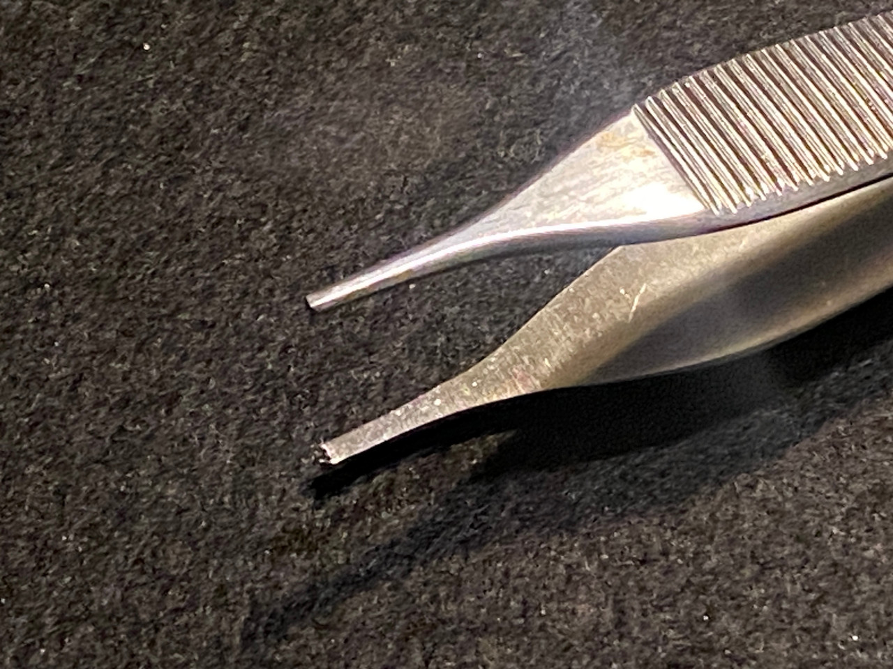 Jaw photo of Jarit 130-240 Adson Tissue Forceps, 2 X 3 Teeth, 4.75"