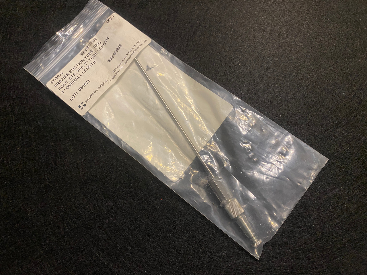 Back photo of Symmetry 57-3932 Frazier Suction Tube, STR, 9FR, 7"