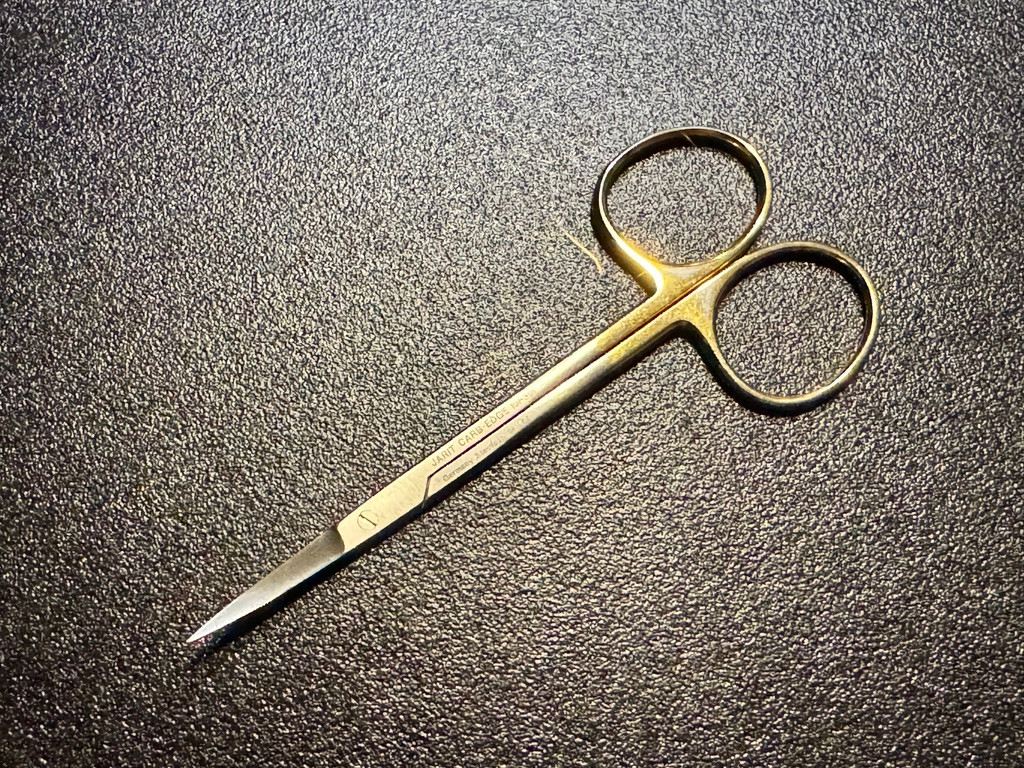 Photo of Jarit 101-301 Carb-Edge Iris Scissors, CVD, 4.5"
