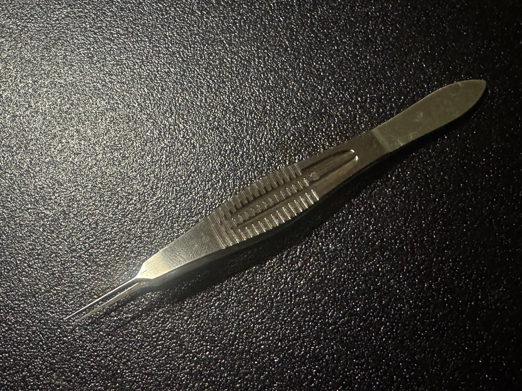 Photo of Jarit 355-159 Castroviejo Suture Tying Forceps, 0.12mm Teeth