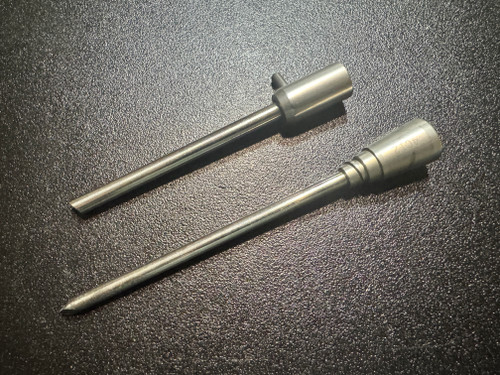 Two part photo of Stryker 270-715 Red Bur Cannula & Trocar