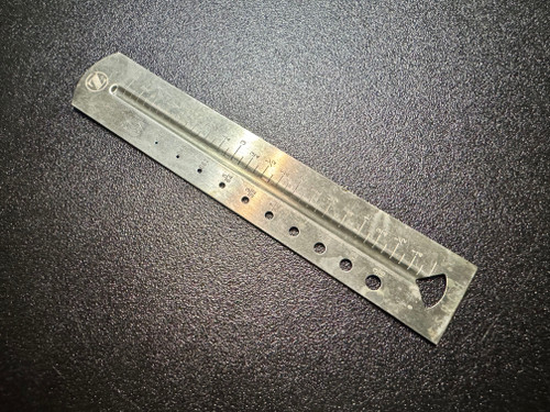 Back photo of Zimmer 864 Bone Screw Ruler Gauge