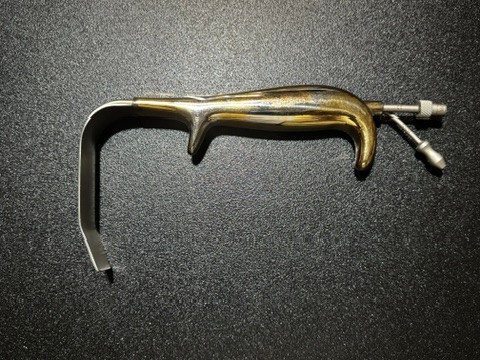 Snowden-Pencer 88-1187 Tebbetts Fiber Optic Retractor, w/out Teeth, 9cm X 24mm