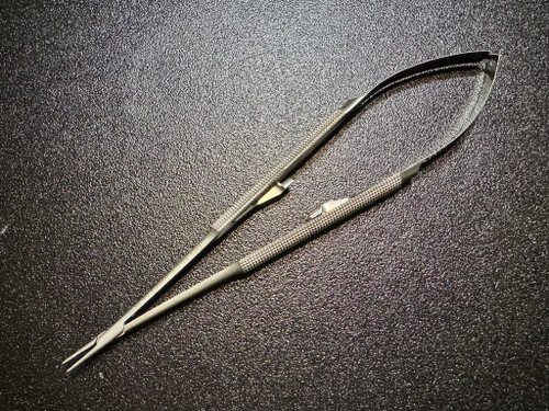 Photo of Snowden-Pencer 32-5492 Micro Diamond-Jaw Delicate Castroviejo Needle Holder, 7.25"