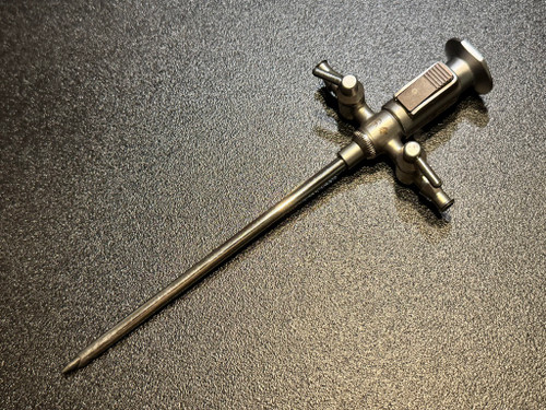 Assembled photo of onmed Linvatec T4930 Dual Stopcock QuickLatch 2.9mm Arthroscopic Sheath & Obturator