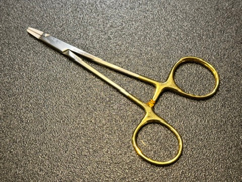 Handle photo of Jarit 121-160 Carb-Bite Ryder Needle Holder, 5"