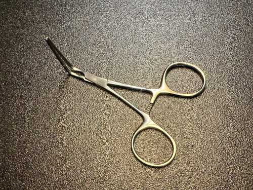 Handle photo of Jarit 320-187 DeBakey Bulldog Clamp, 90° Jaws, 3 ⅞"