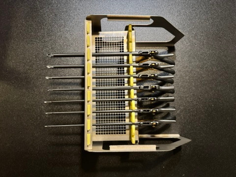 Top photo of Vikon VK.J800QR QuickRelease Thin Footplate Kerrison Rongeur Set