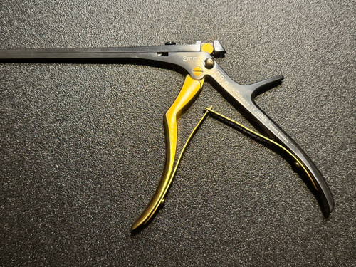 Handle photo of Vikon VK.J802QR QuickRelease Kerrison Rongeur, 2mm X 12mm, 40° Up, 8" Shaft