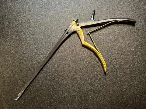 Photo of Vikon VK.J801QR QuickRelease Kerrison Rongeur, 1mm X 12mm, 40° Up, 8" Shaft