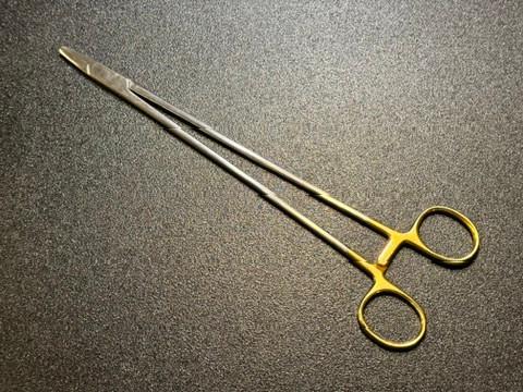 Handle photo of Jarit 121-180 Masson Needle Holder, Carb-Bite, 10.5"