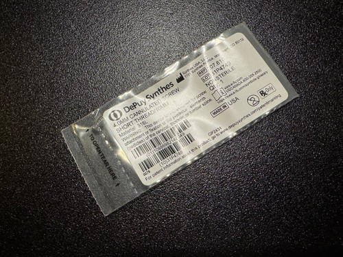 Photo of Synthes 207.610 4.0mm Cannulated Screw, Short-Thread, 10mm