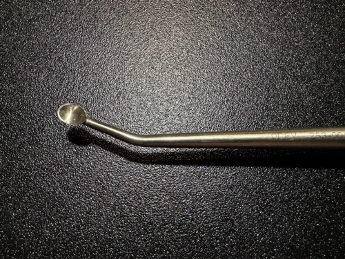 Cup photo of Ortho Development 253-0014 Lateral Angle Spinal Curette, Right, #4, 15"