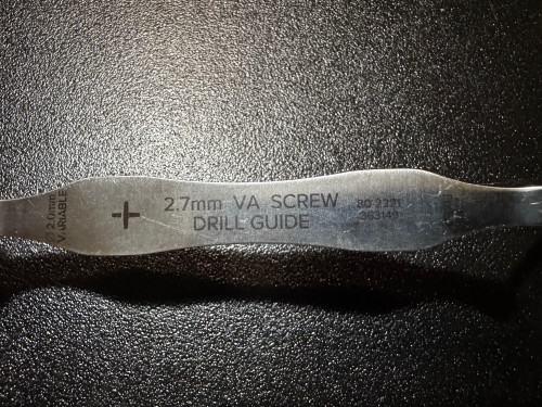 Label photo of Acumed 80-2221 2.0mm Variable Angle Drill Guide