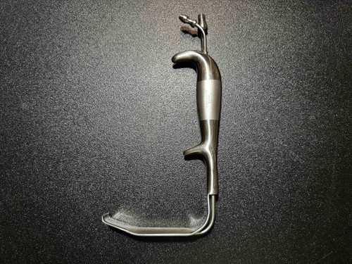 Photo of Black & Black Surgical B61087 Tebbetts Fiber Optic Retractor w/ Teeth, 9cm X 24mm