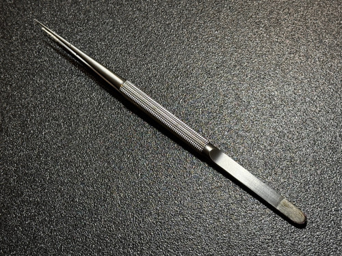 Handle photo of Scanlan 4004-250 Micro Ring Forceps, Diamond Tips, 1mm, 7 ⅛"