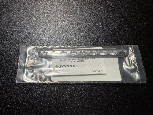 Plate photo of Synthes 223.591 3.5mm LCP Plate, 9 Holes 124mm