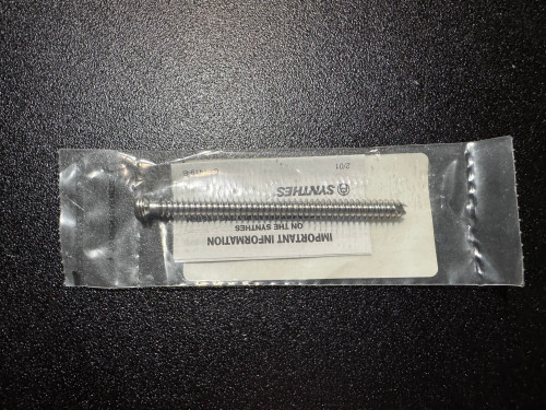 Screw photo of Synthes 02.207.095 7.3mm Cannulated Locking Screw 95mm