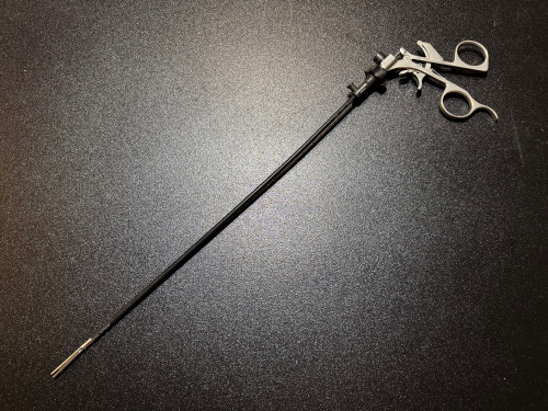Photo of Storz 33341C Clickline Laparoscopic Fenestrated Bowel Grasper, 5mm X 36cm