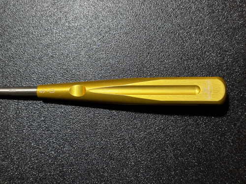 Handle photo of Life Instruments 712-0150-1C Rainbow Spinal Curette, ANG, 5/0, 10"