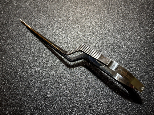 Side photo of Pilling Weck 395108 Bayonet Neurofeel Micro Scissors