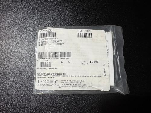 Label photo of Biomet 915-2047 Lactosorb Twist Drill 2.2mm X 105mm