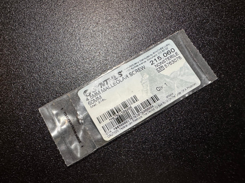 Photo of Synthes 215.060 4.5mm Malleolar Screw 60mm