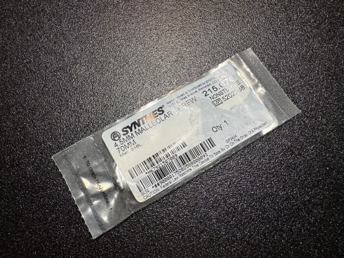 Photo of Synthes 215.070 4.5mm Malleolar Screw 70mm
