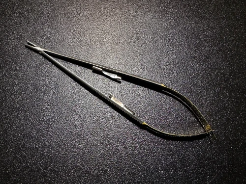 Top photo of Symmetry 32-444 Castroviejo Needle Holder, STR, TC, 7"