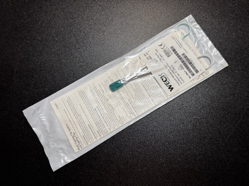 Package photo of Weck 337081 Horizon Ligating Clip Applier, MED/LRG, CVD, 8" (New)