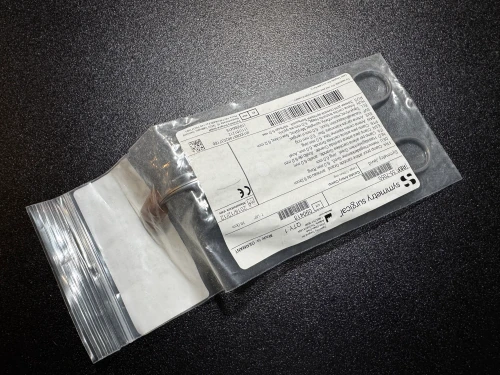 Package photo of Symmetry 55-7050 Javid Carotid Artery Clamp, 6mm, 7 ⅛" (New)