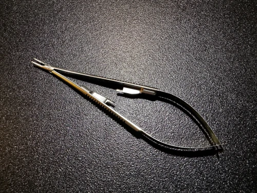 Top photo of V. Mueller CH2448 Vital Microsurgery Needle Holder, TC, CVD, 5.5"
